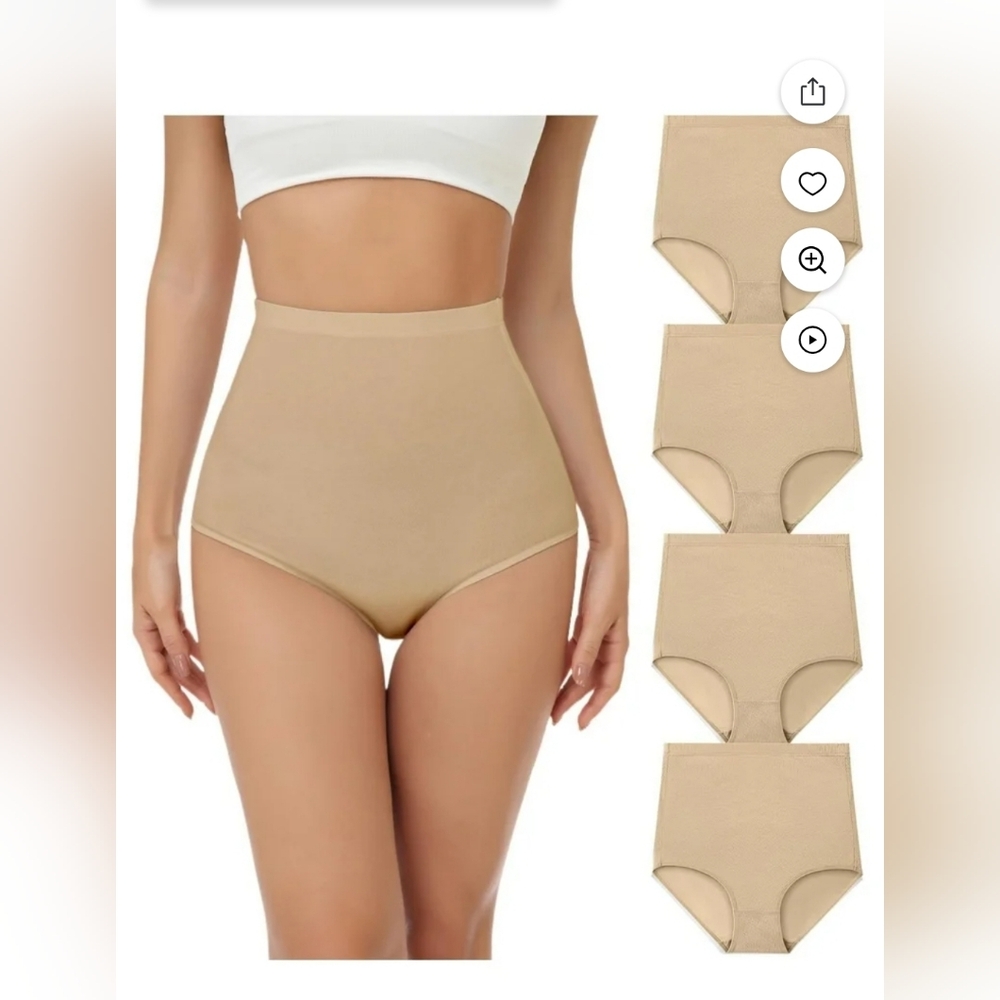 Wirarpa Women's Underwear Cotton Briefs Size L 4 Pack Model 2307 Brown NEW